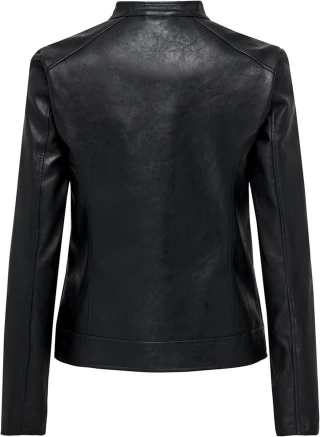 Detalle 2 de JDY JACQUELINE Faux Leather Jacket JDYEMILY, giacca in similpelle con chiusura a bottoni snap