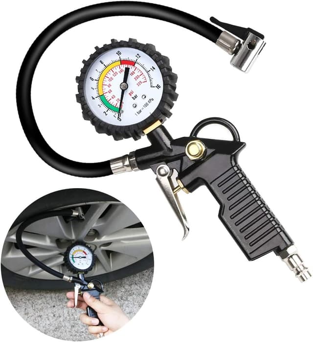 Detalle de URAQT Tyre Pressure Gauge & 220 PSI Tyre Inflator with Pressure Gauge