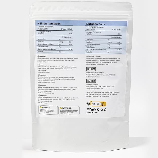 Detalle 2 de Twisweet Gold Streusel 130 g Zuckerperlen