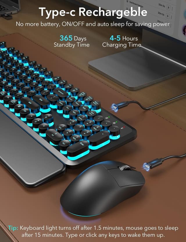 Detalle 2 de Trueque Wireless Backlit Keyboard 33ft