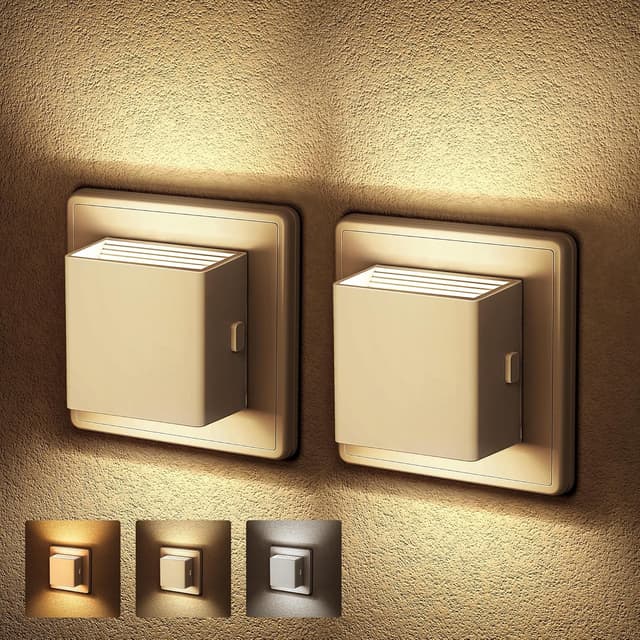 Detalle de Nachtlicht-Steckdose Emeritpro 1 W mit Sensor