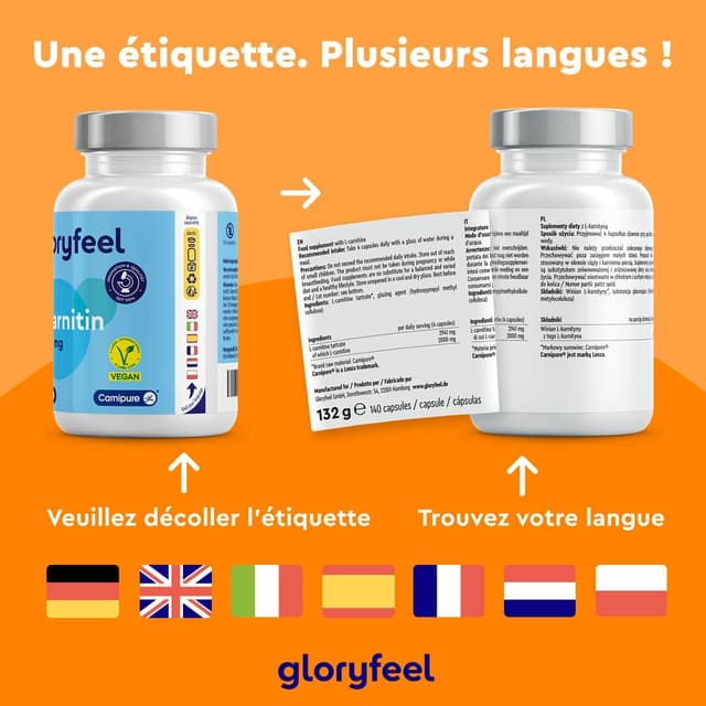 Thumbnail 5 de L‑CARNITINE Naturelle 2941 mg pré-entraînement 💊