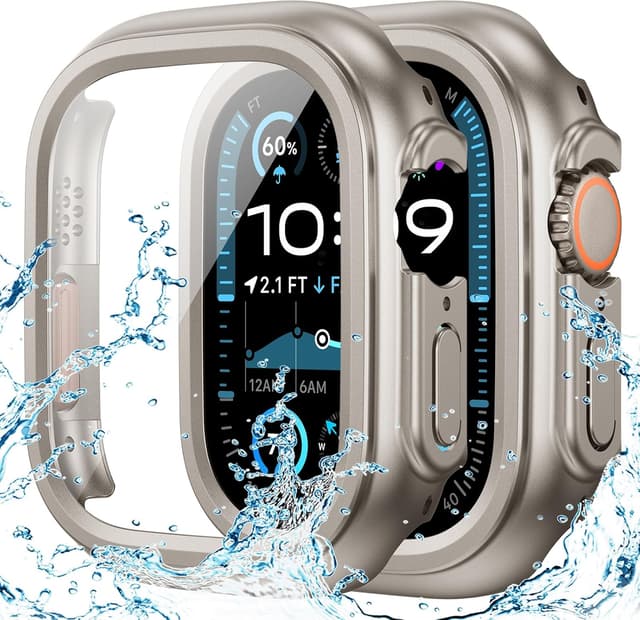 Detalle de Goton Waterproof Case for Apple Watch Ultra 3/2/1 49mm with Tempered Glass Screen Protector
