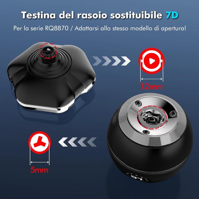 Detalle 1 de ETENTOUS RQ8870 7D testina di ricambio