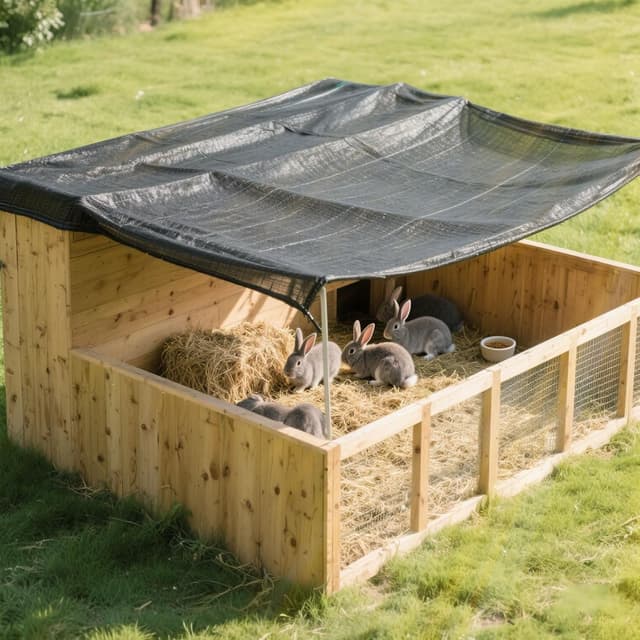 Thumbnail 6 de Oncpcare 2x3M Kaninchenkäfig-Abdeckung – UV-90%-Sonnenschutz-Netzmatte für Außengehege