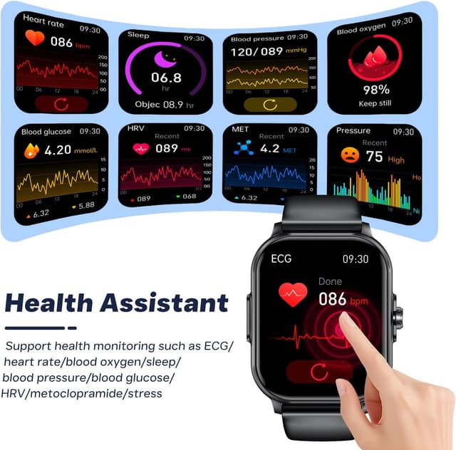 Thumbnail 1 de idomars Smartwatch 2.01" con ECG y llamadas