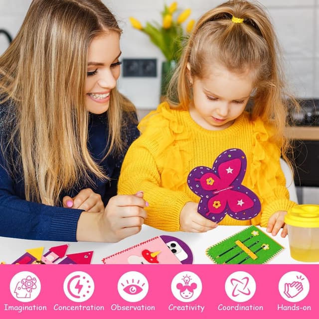 Thumbnail 5 de Vicloon Kit cucito in feltro 6 pezzi per bambini