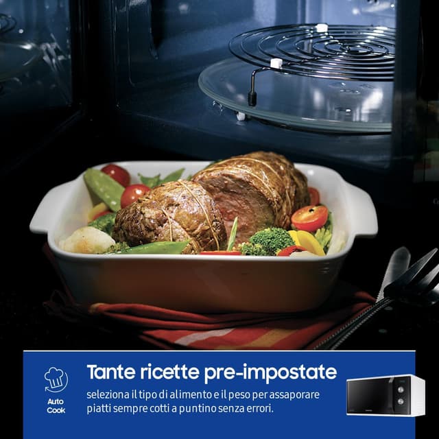 Detalle de Samsung Dual Dial MG23K3614AW/ET forno a microonde grill da libera installazione 23 L bianco