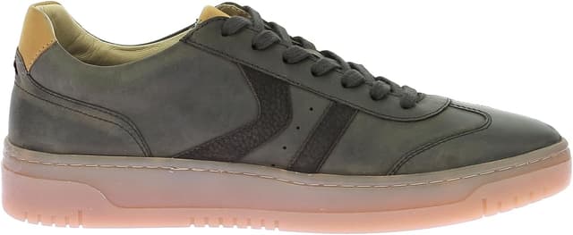 Detalle de Kickers Bamba Basket pour homme : baskets cuir à lacets, confort textile