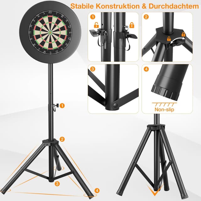 Thumbnail 6 de Sealong Heavy Duty Dartständer für Dartscheibe, höhenverstellbar 106–200 cm