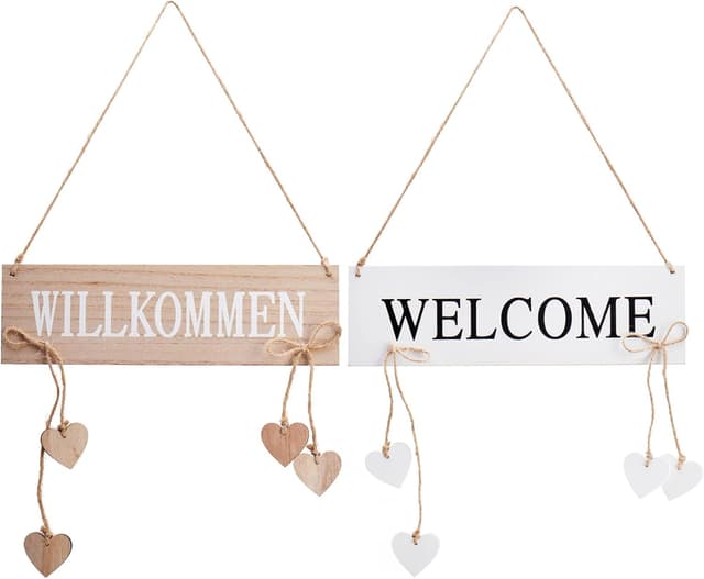 Imagen de COM-FOUR 2x panneau porte 25x7,5 cm décoration printemps en OfertitasTOP