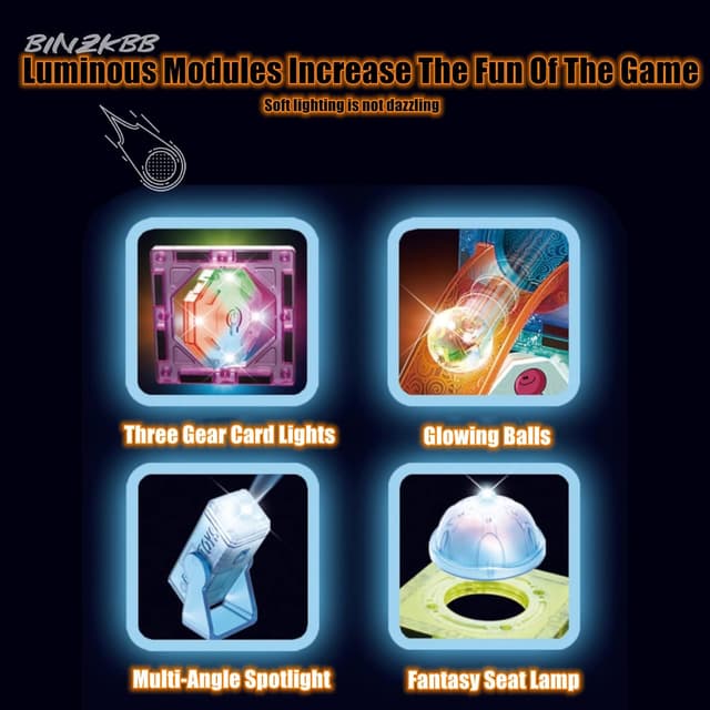 Thumbnail 1 de Magnetische Bausteine 144 Teile LED-Set 🧩