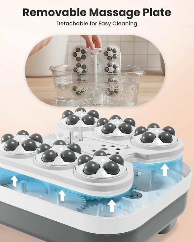 Detalle de COMFIER Electric Foot Spa with Heat & Automatic Massage (180° surround water spray, LED display)