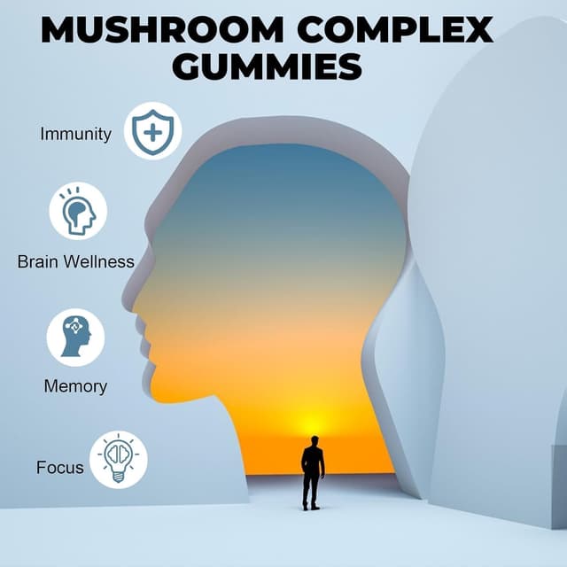 Detalle de 12-in-1 Mushroom Gummies (Soft Candies) – 60 count bottles, 2 bottles