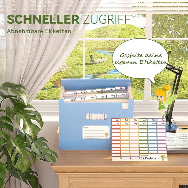 Detalle de EcoStash Dokumentenmappe A4 12 Fächer