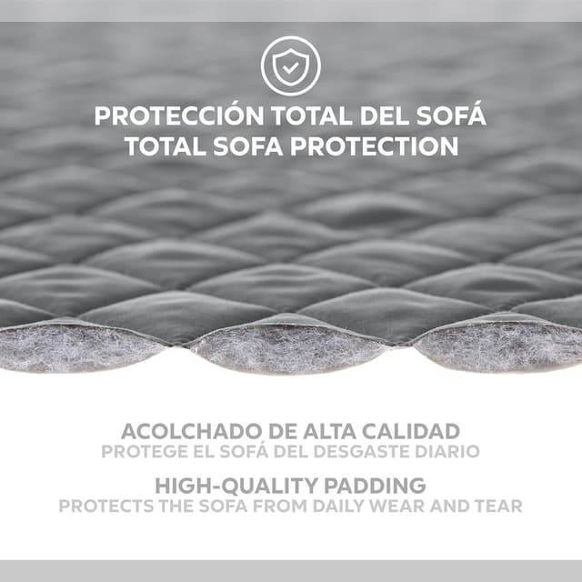 Thumbnail 6 de textil-home Funda Cubre Sofá Chaise Longue Malu ❤️ 240cm Gris