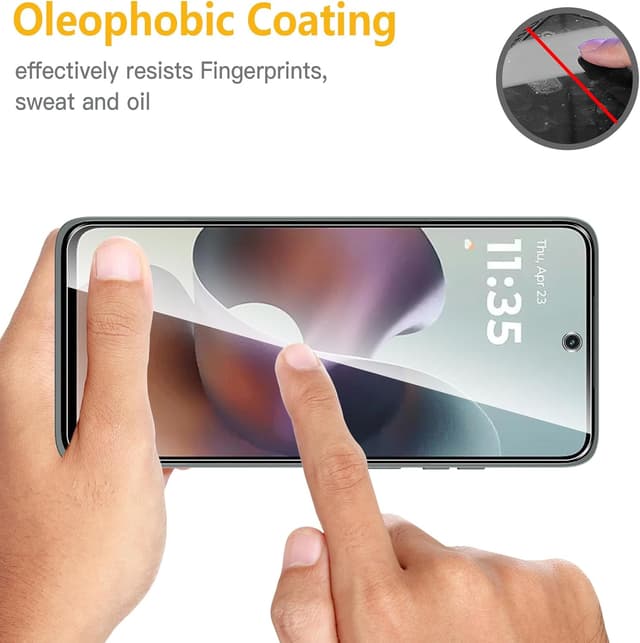 Thumbnail 6 de WFTE 2 pellicole in vetro temperato per Motorola Moto G56/G57 5G (9H), anti-graffio e anti-impronte