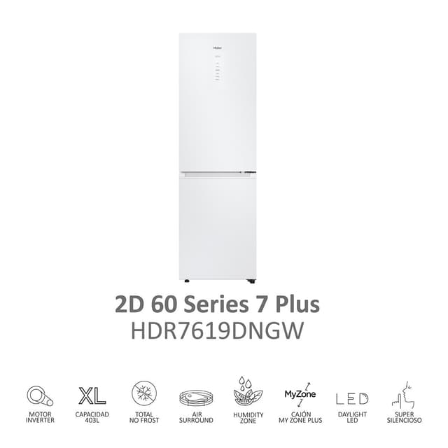 Thumbnail 5 de Haier HDR7619DNGW frigorífico 60 cm Total No Frost