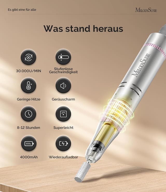 Detalle 1 de MelodySusie SC320F Nagelfräser 30000 U/min