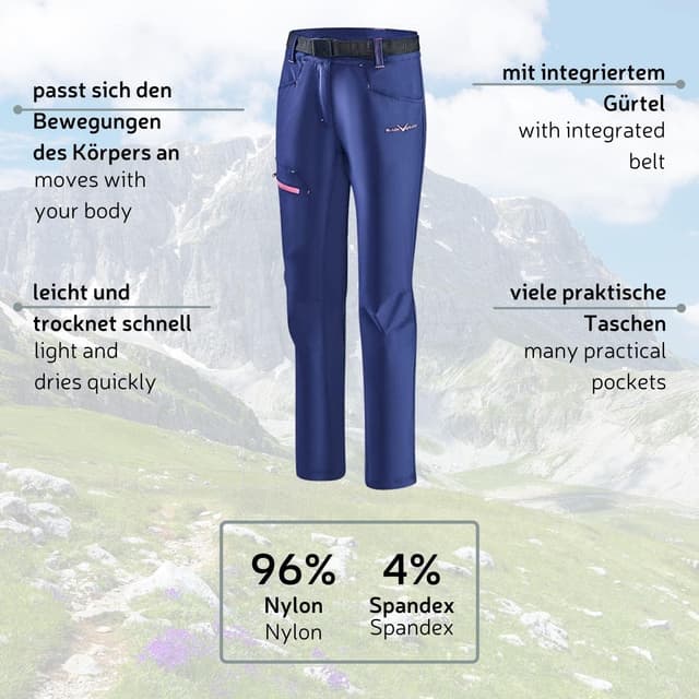 Detalle 2 de Pantaloni trekking donna Black Crevice 40