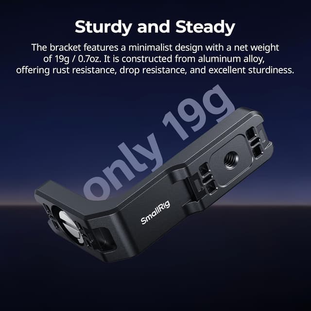 Detalle de SMALLRIG 5824 Vertikale & horizontale Montageunterstützung für Insta360 X5/X4 Air/X4/X3