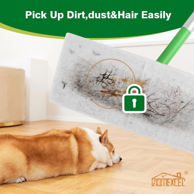 Detalle de HOMEXCEL Trockenkehrtücher für Swiffer Sweeper – 64 Einweg-Staubwedel-Nachfüllungen