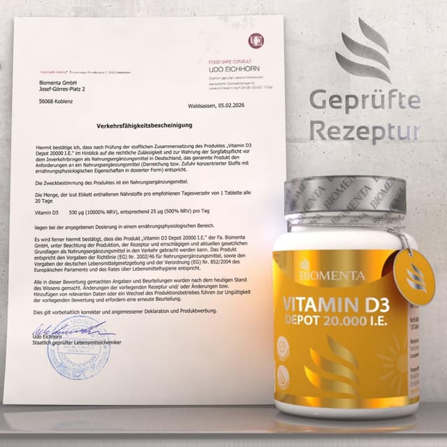 Thumbnail 4 de BIOMENTA Vitamin D3 20.000 IU Tabletten đ