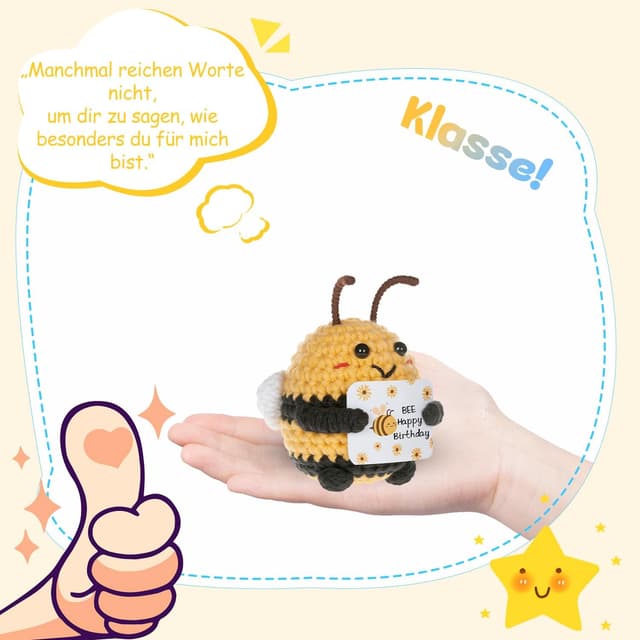 Detalle de MLZTINGR Handgehäkelte Glücksbiene Geschenkset