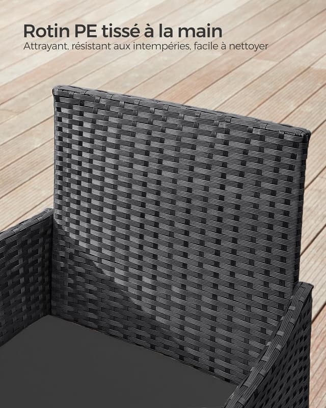 Detalle 2 de Salon de jardin SONGMICS 4 places 2 places