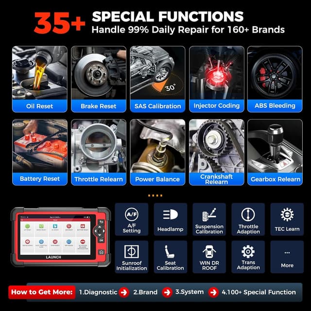 Detalle 2 de LAUNCH X431 CRP919E OBD2 scanner 2026