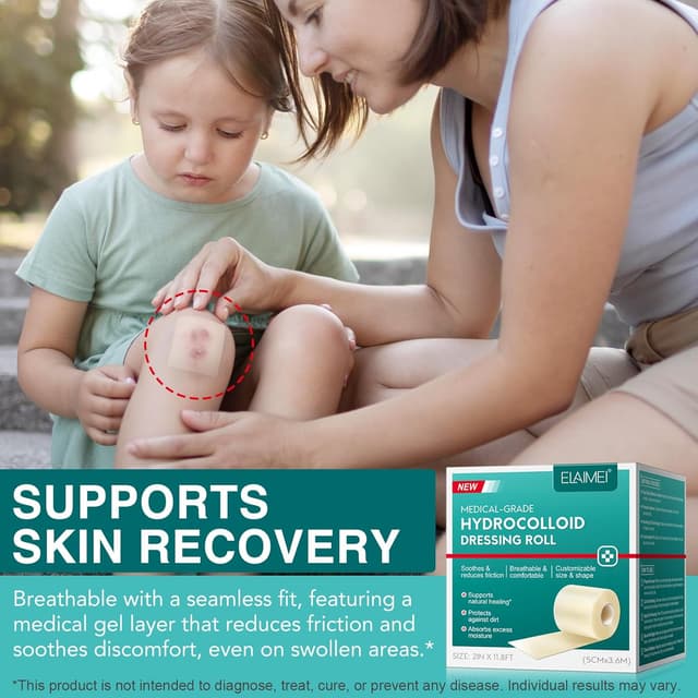 Detalle de Hydrokolloid-Pflasterrolle 5 × 3,6 – praktische Rolle für kleine Hautprobleme