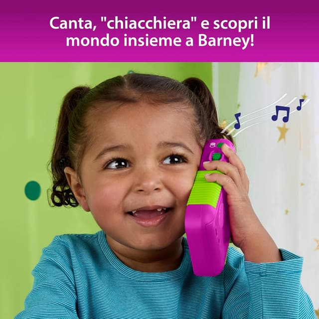 Detalle 1 de Telefono Hey Barney JGT55 per bambini