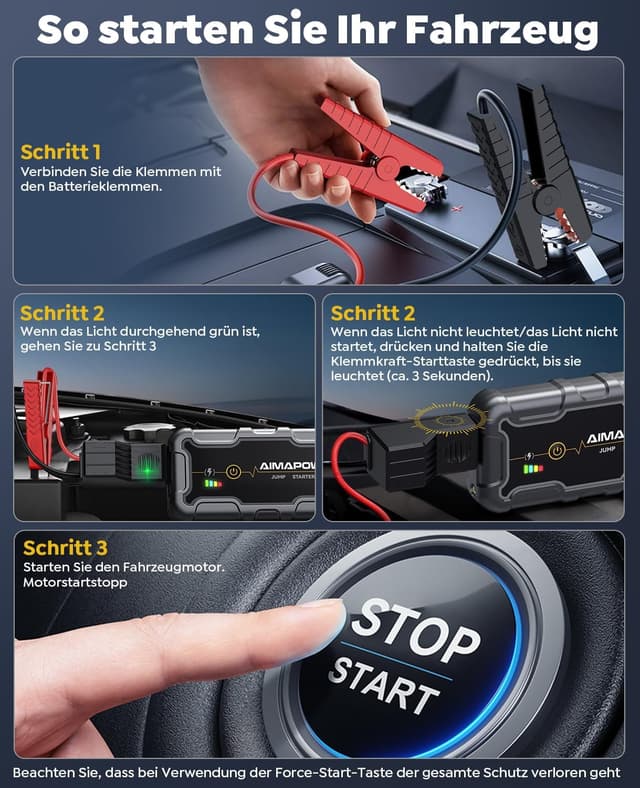 Thumbnail 5 de AIMAPOW 6000A Starthilfe 12V für Fahrzeuge