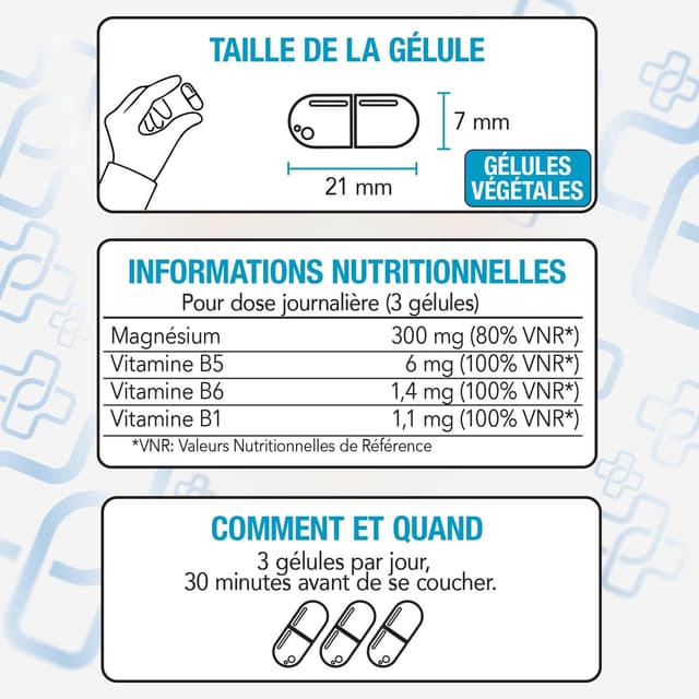 Detalle de +LIFE Magnésium bisglycinate 1500 mg (360 gélules) + vitamines B1, B6, B5