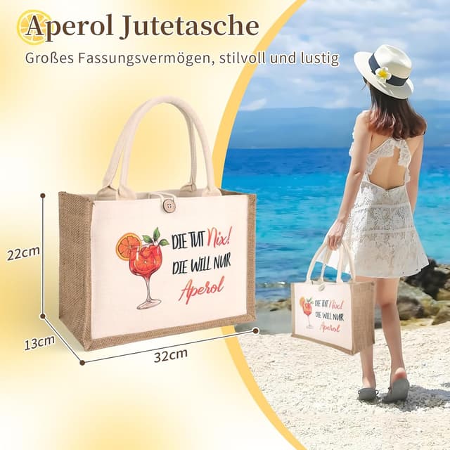 Detalle 2 de GADITIEK Aperol Geschenk Tasche 32×22×13 cm