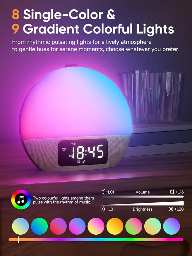 Thumbnail 6 de Sunrise Alarm Clock wake-up light, 9min snooze