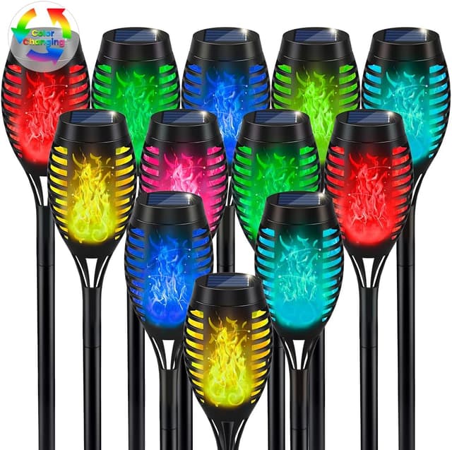 Thumbnail 6 de IkeeRuic Solar Torch Lights Outdoor (Flickering Flame Effect) — Waterproof Solar Garden Torches for Patio & Pathway Decor