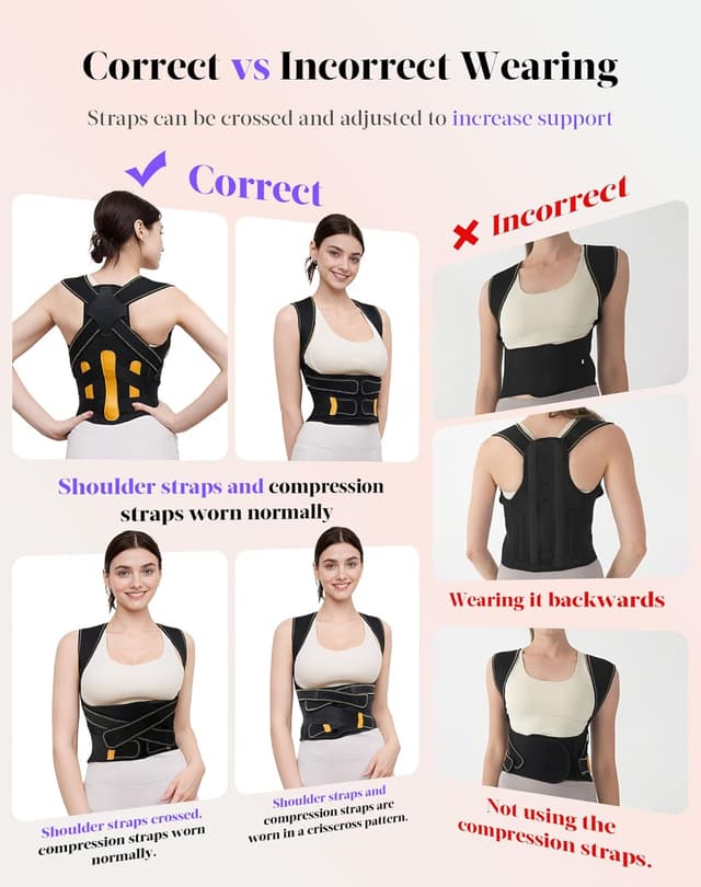Thumbnail 4 de Posture Corrector 5-Rod Full Back Support Large