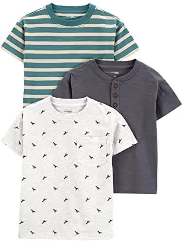 Detalle de Simple Joys by Carter's Camisas niño Pack de 3, talla 7