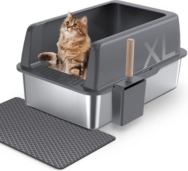 Thumbnail 6 de Gimars Lettiera acciaio inox 60x40 cm 🐾