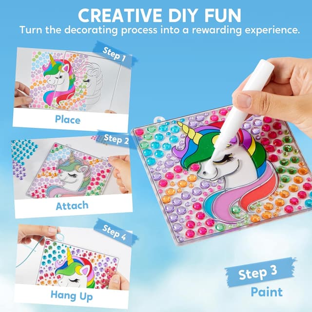 Detalle 2 de Klever Kits Suncatcher Fenster Bastelset 4 Designs