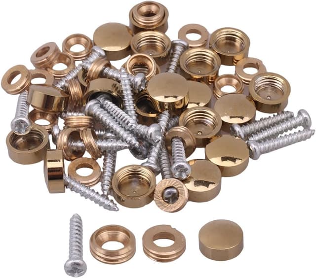Imagen de 20pcs Metal 10mm Gold Screw Cap Mirror Nails en OfertitasTOP