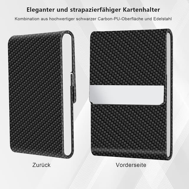 Detalle de BABAWOWO Visitenkartenetui, schlankes PU-Etui