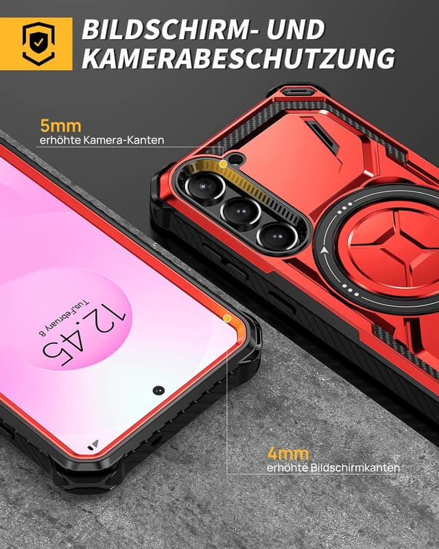 Detalle de Lanhiem Galaxy S25 Plus Hülle mit Schutzfolie