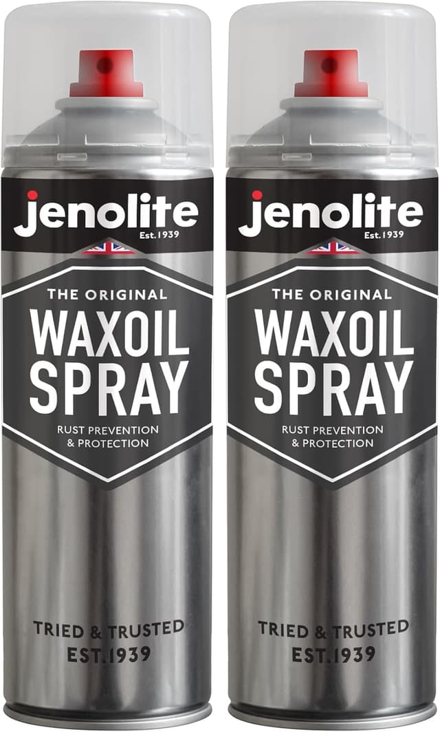 Detalle de JENOLITE Wachsöl Unterbodenschutz-Spray KLAR – 2×500 ml für Rostschutz am Unterboden