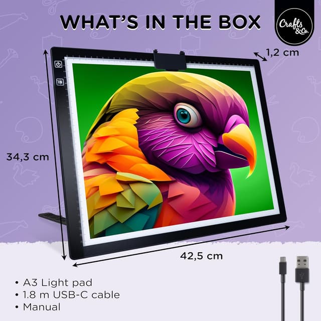 Thumbnail 6 de Crafts&Co Tablette Lumineuse A3 Premium 470×345 mm 🎨