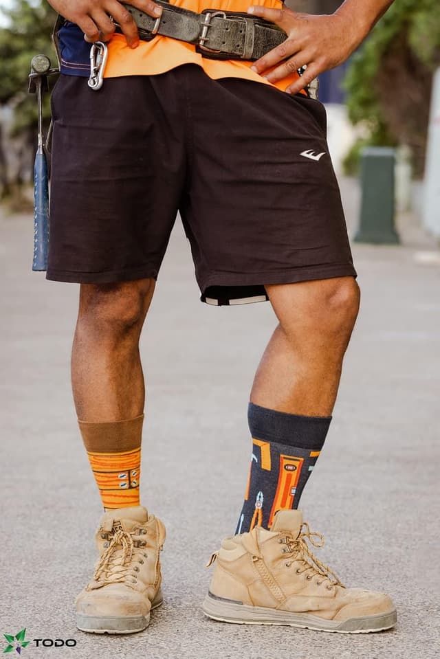 Detalle de TODO Colours Lustige Socken mit Motiv – mehrfarbig für Heimwerker (Herren & Damen)