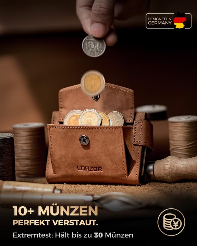 Detalle 2 de LORZOR AirTag Wallet mit RFID Schutz