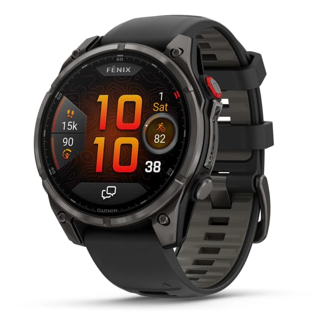 Detalle de Garmin Fenix 8 Pro LTE 47 mm con pantalla AMOLED de zafiro (reacondicionado a estrenar)