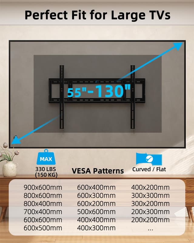 Detalle 2 de HOME VISION HV8901 TV wall mount, heavy duty
